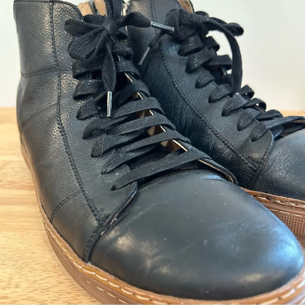 Florsheim Limited Crew Black Leather High Top Sneakers‎ Men’s 11M